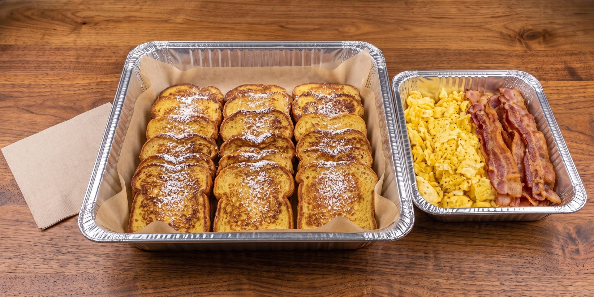 Bacon Egg French Toast Tray